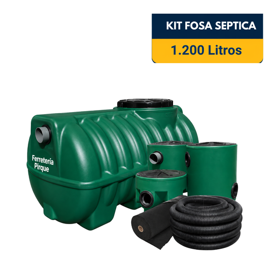KIT FOSA SÉPTICA 1.200 LITROS + KIT DE DRENAJE