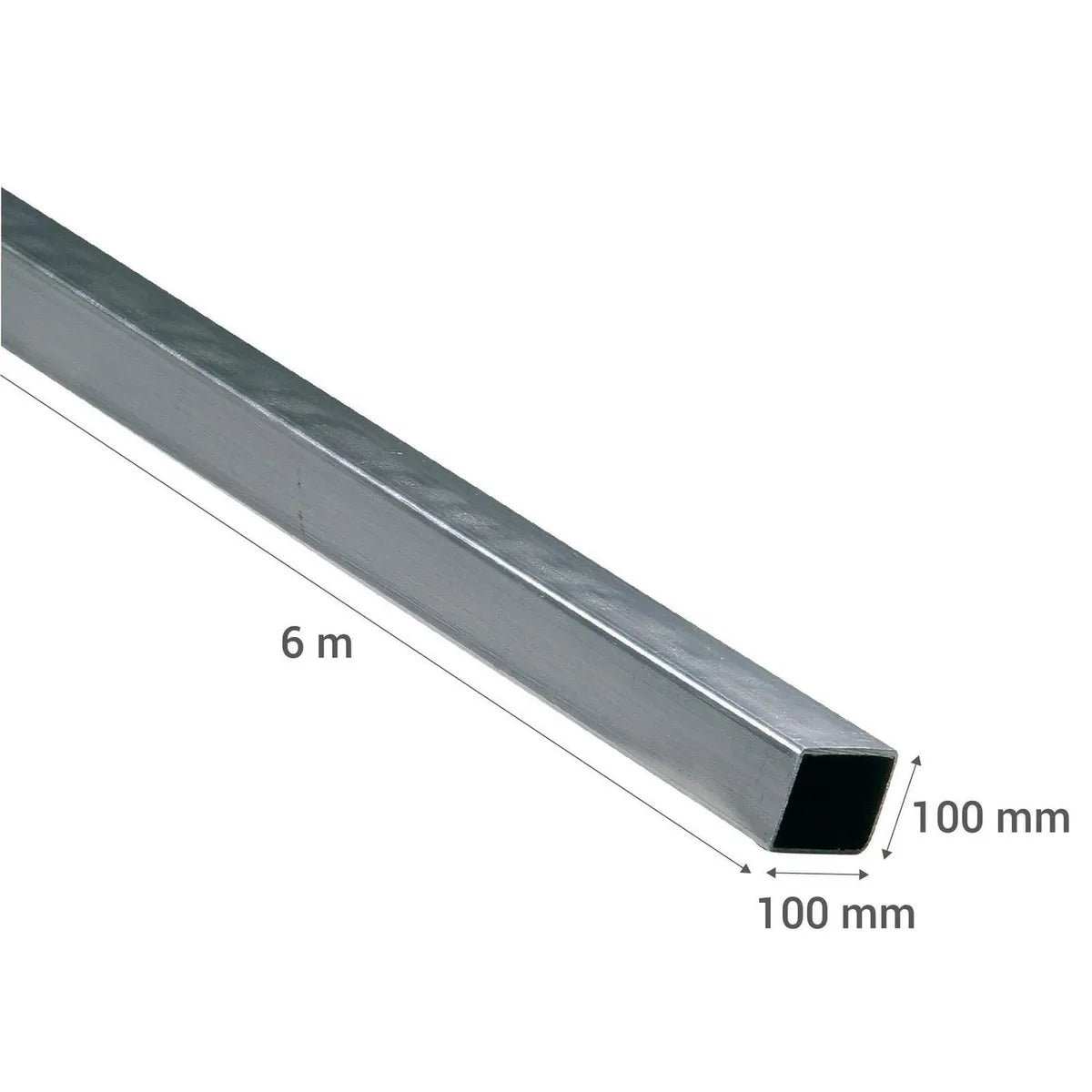 PERFIL CUADRADO ACERO DE (100x100x2mm) EN 6 Mt.