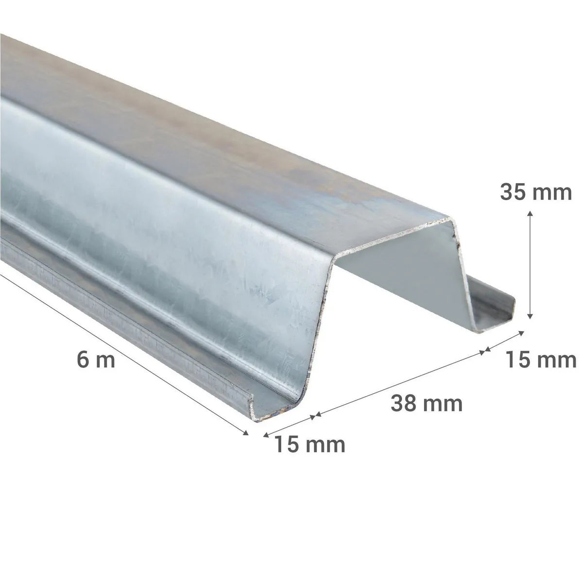 PERFIL ESTRUCTURAL OMEGA DE (35x38Cm) EN 6Mt.