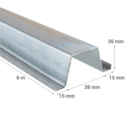 PERFIL ESTRUCTURAL OMEGA DE (35x38Cm) EN 6Mt.