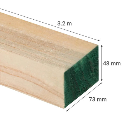 PINO DIMENSIONADO VERDE DE 2X3X3.2Mt.