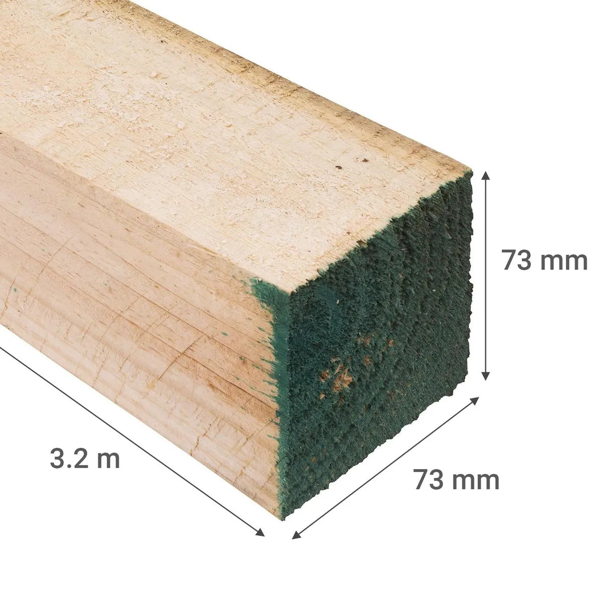 PINO DIMENSIONADO VERDE 3x3x3.2Mt.